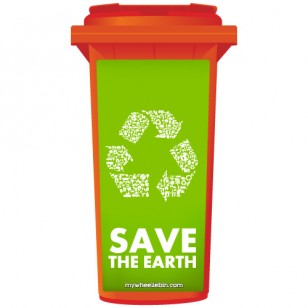 Save The Earth Wheelie Bin Sticker Panel